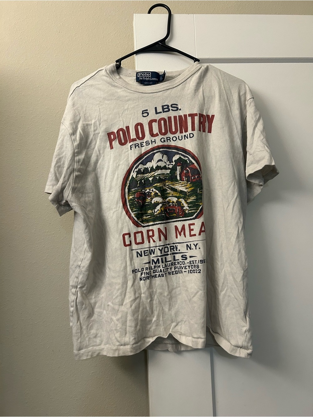 Polo Country Corn Meal Graphic Tee - White with Red/Green Print - Picture 4 of 4